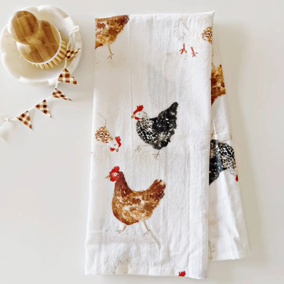 Kitchen Tea Towel - Chickens - by Emily Lex - emily lex studio