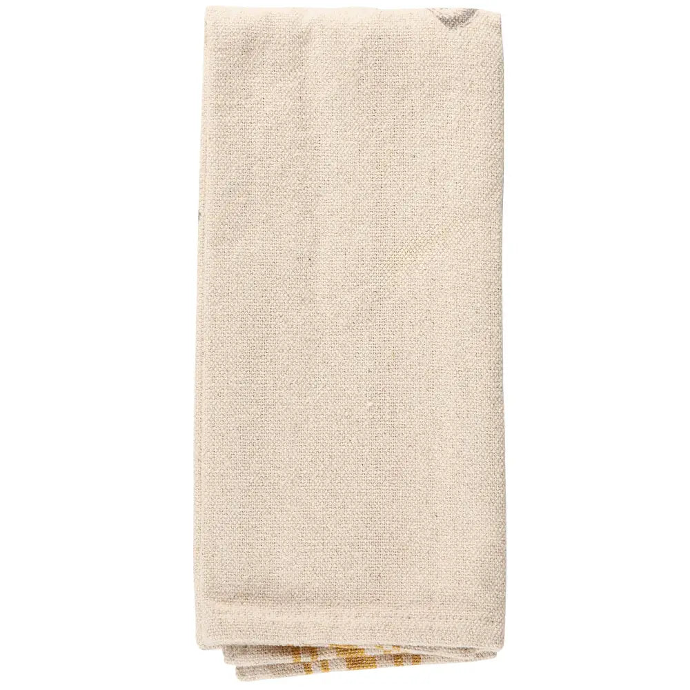 Kitchen Towel - Butterfly Yellow Stripe - Primitives by Kathy