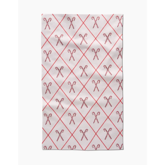 Kitchen Towel - Candy Canes - Christmas - Geometry