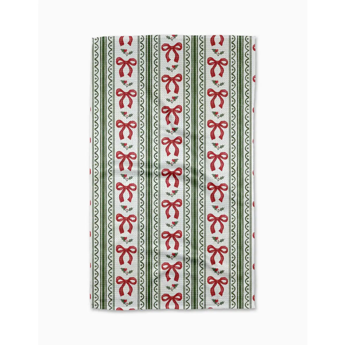 Kitchen Towel - Christmas Bow Stripe - Geometry