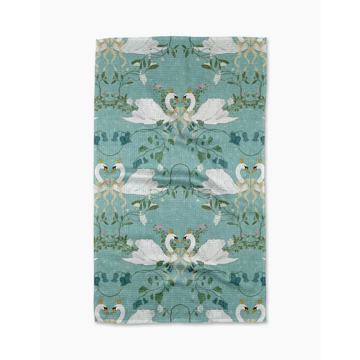 Kitchen Towel - Crowned Grace Swans - Geometry