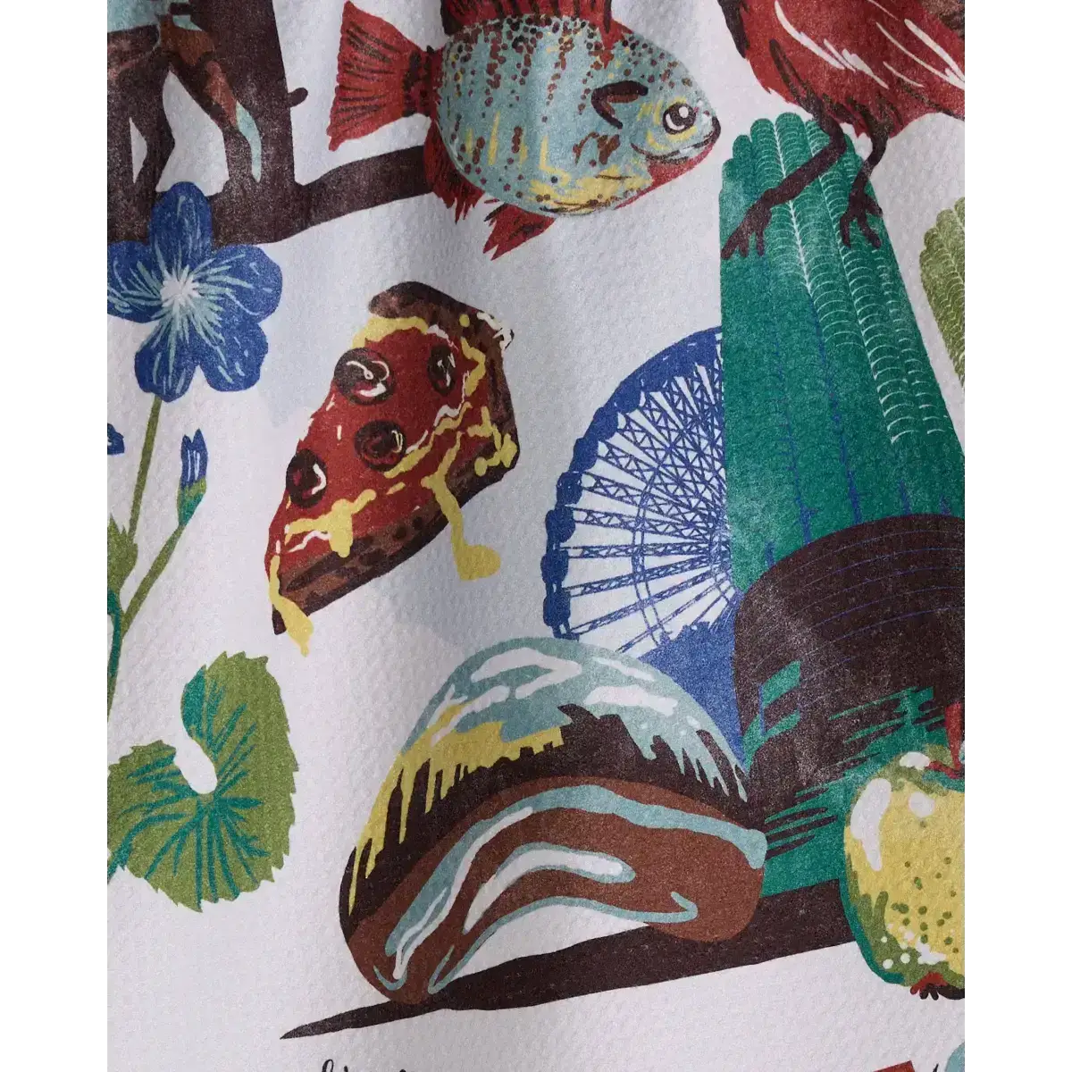 Kitchen Towel - Greetings from Illinois - Geometry