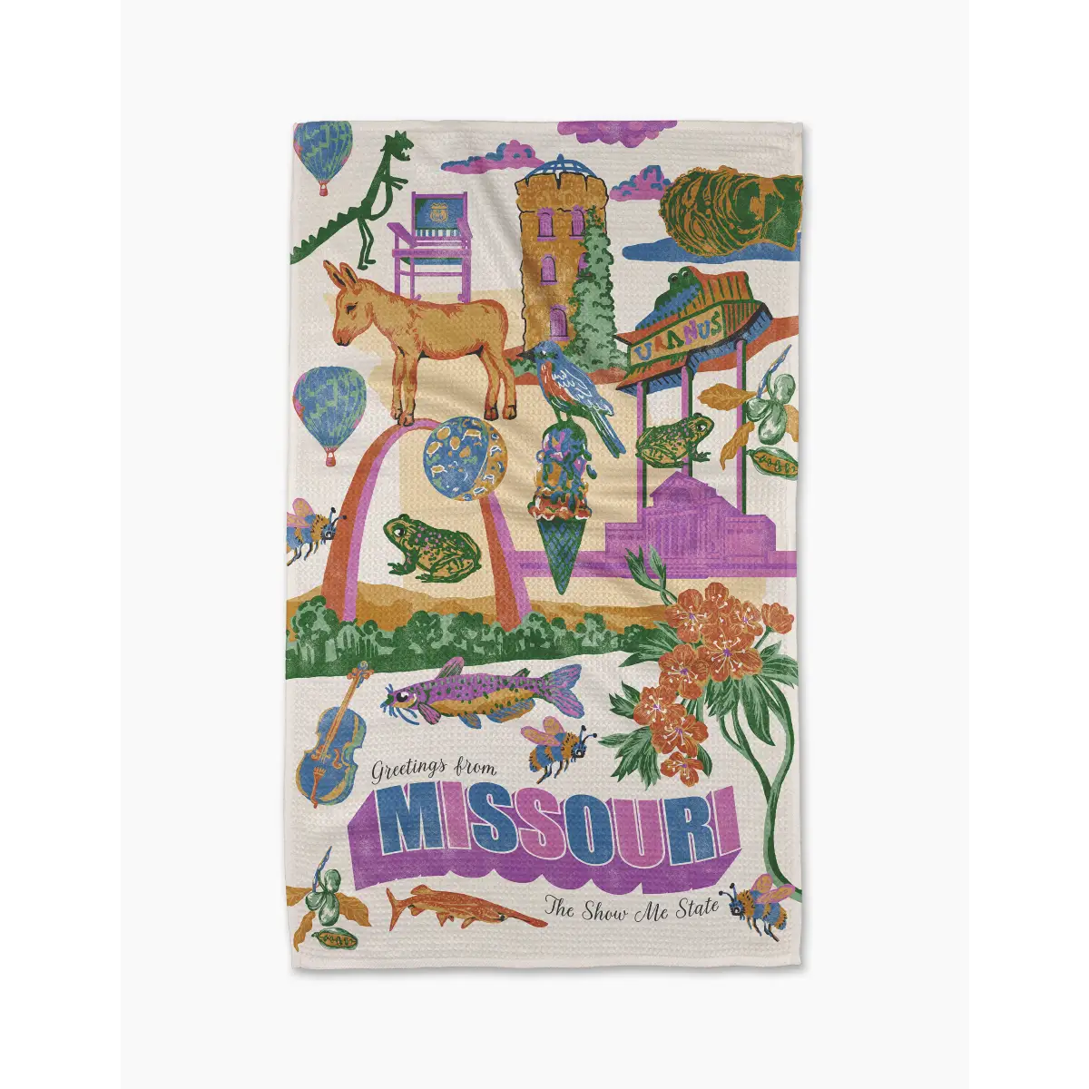 Kitchen Towel - Greetings from Missouri - Geometry