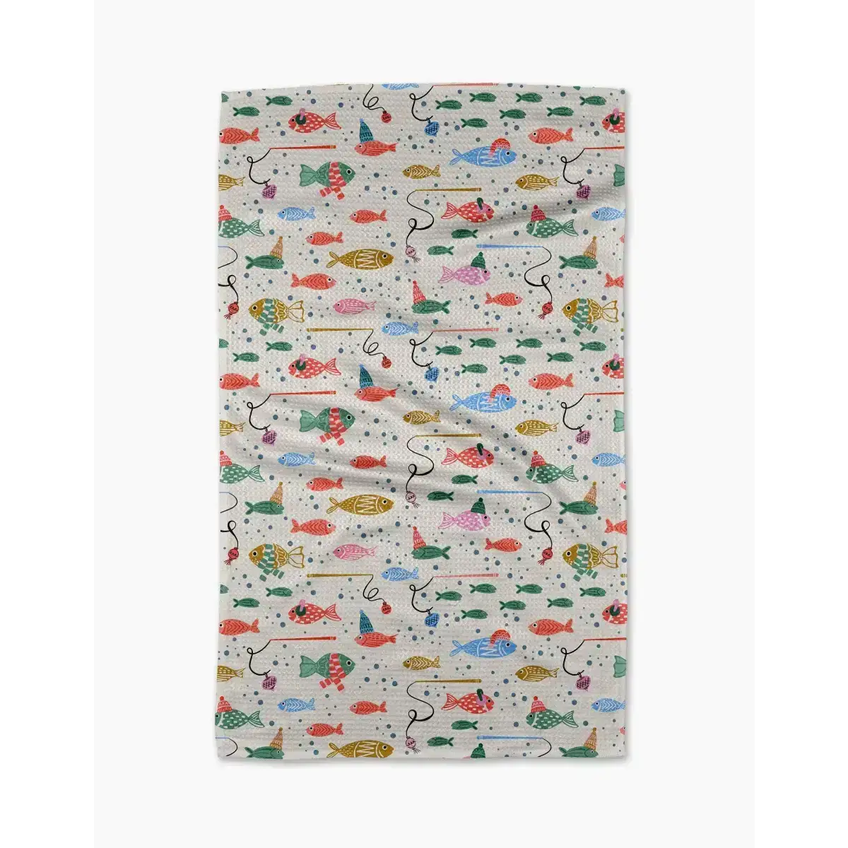 Kitchen Towel - Light Holiday Fish - Geometry