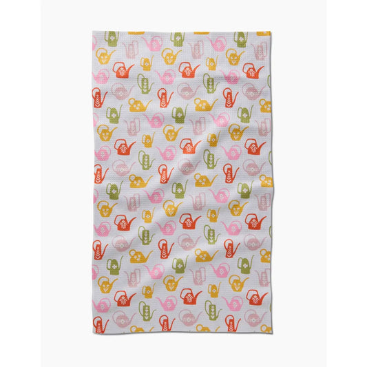 Kitchen Towel - Retro Watering Cans - Geometry