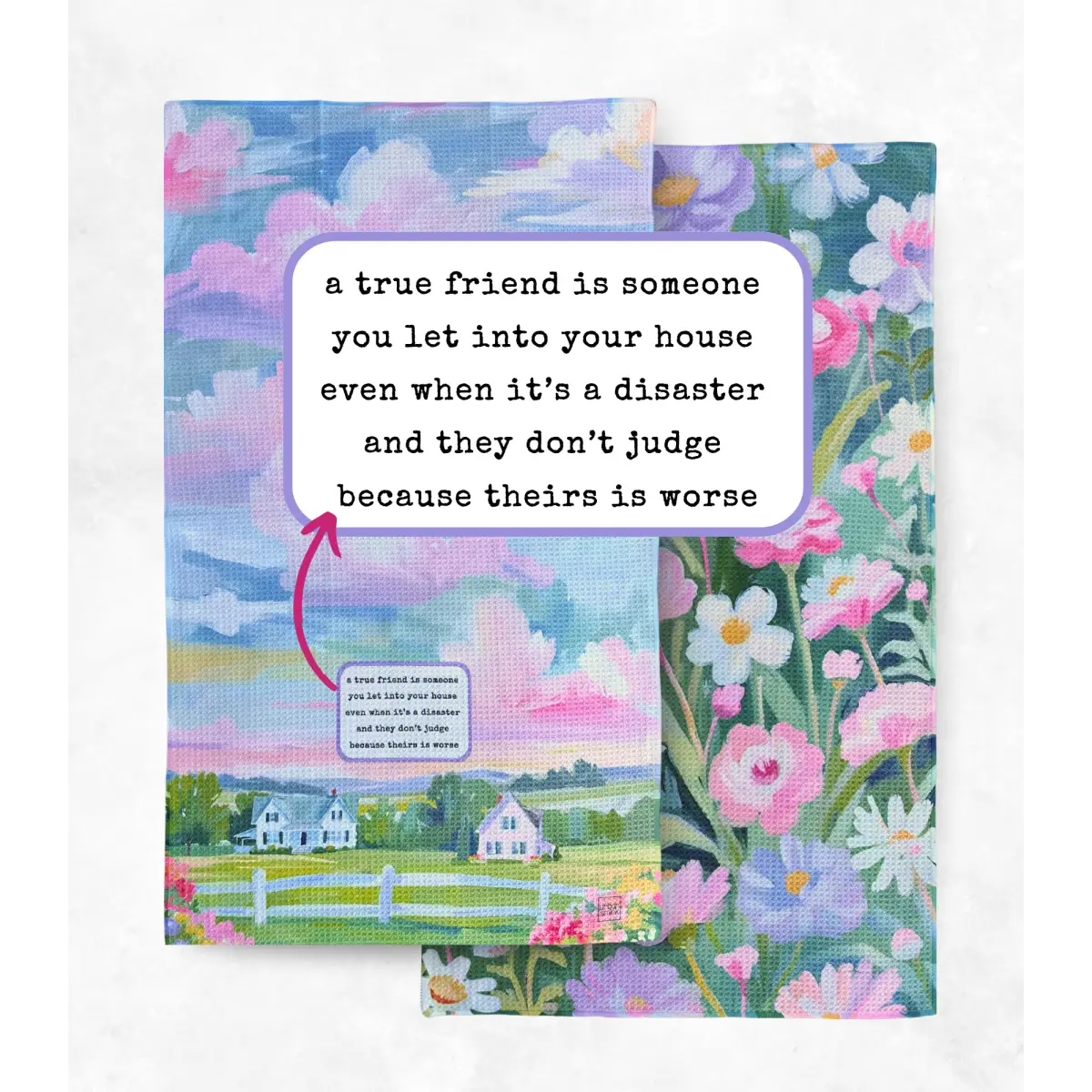 Kitchen Towel - A True Friend - Funny Gift - Urban Smirk