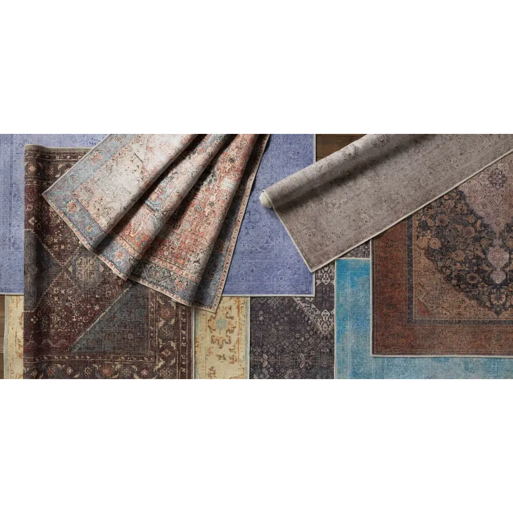 Kittrell Brown Medallion Washable Rug - Boutique Rugs