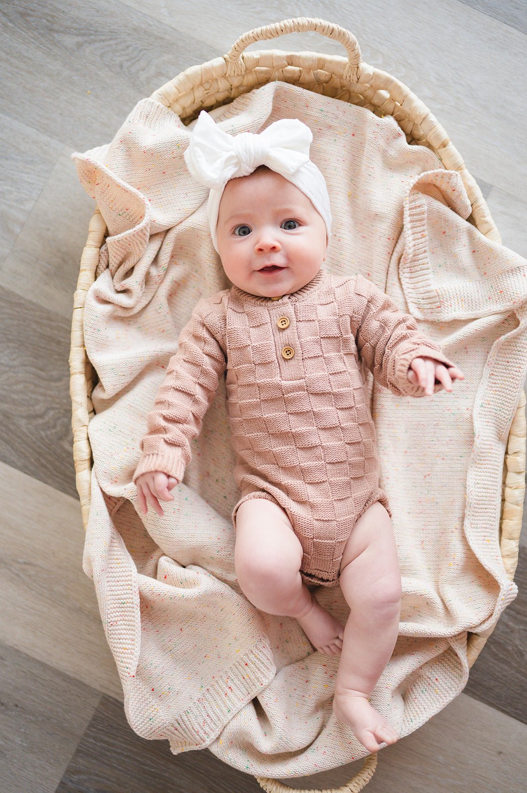 Knitted Baby Blanket - Rainbow Sprinkle - Harp Angel Boutique