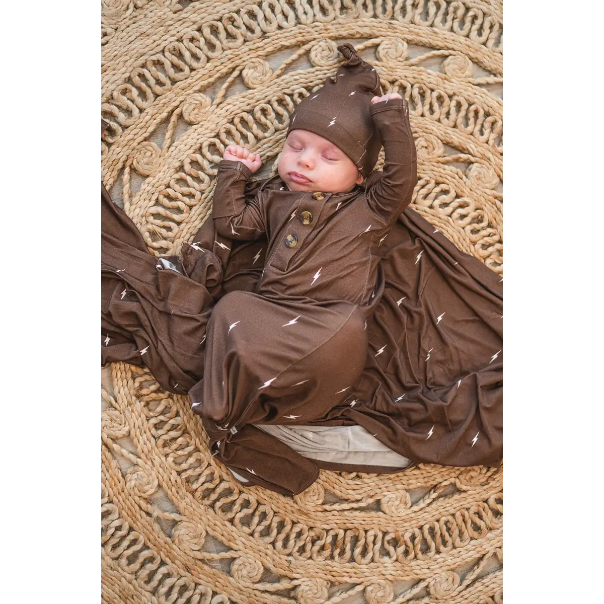 Knot Hat - Brown Lightning - Harp Angel Boutique