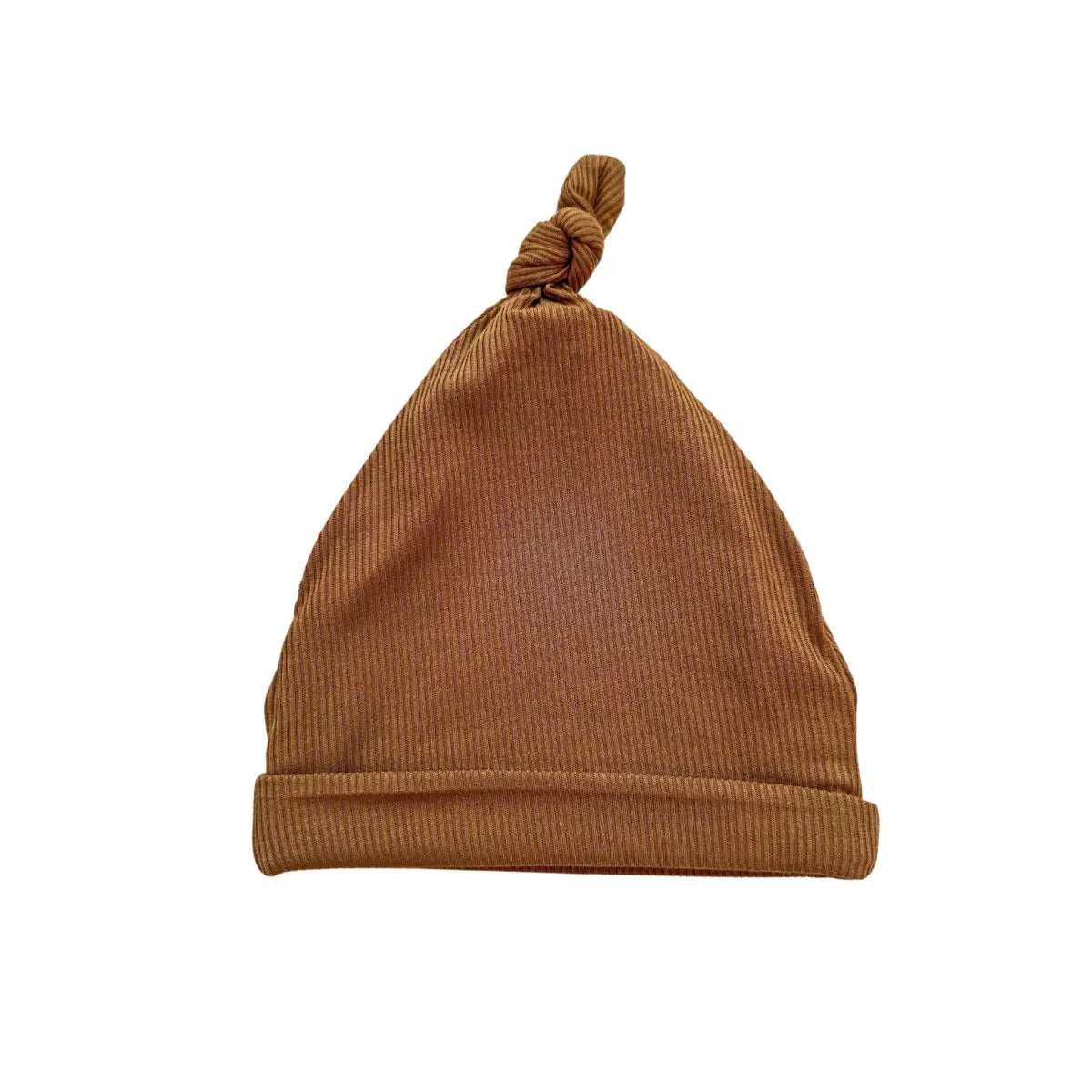 Knot Hat - Caramel Ribbed - Harp Angel Boutique