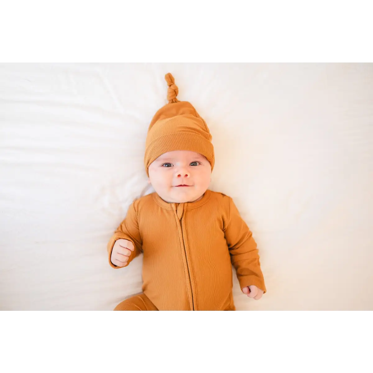 Knot Hat - Caramel Ribbed - Harp Angel Boutique