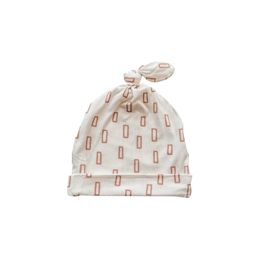 Knot Hat - Neutral Rectangle - Harp Angel Boutique