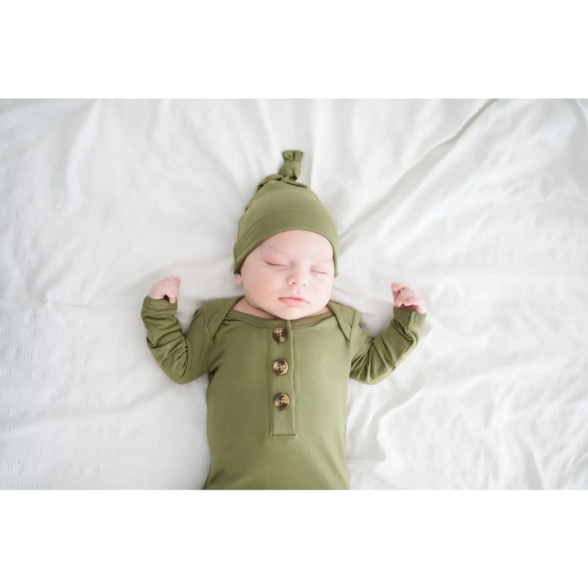 Knot Hat - Olive Green - Harp Angel Boutique