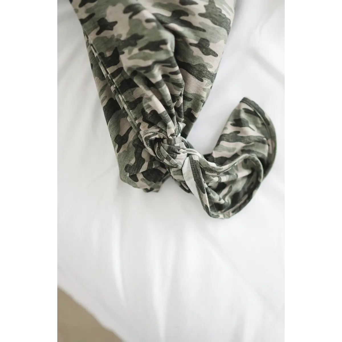 Knotted Baby Gown - Camo - Harp Angel Boutique
