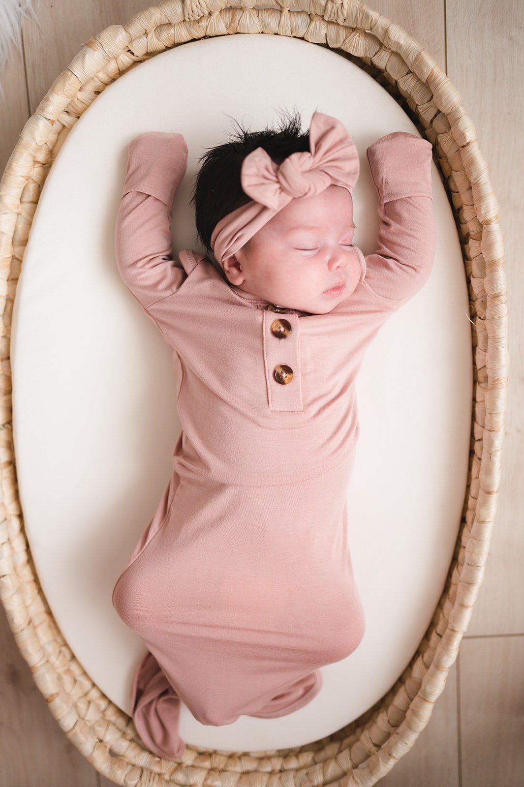 Knotted Baby Gown - Dusty Pink - Knotted Gowns