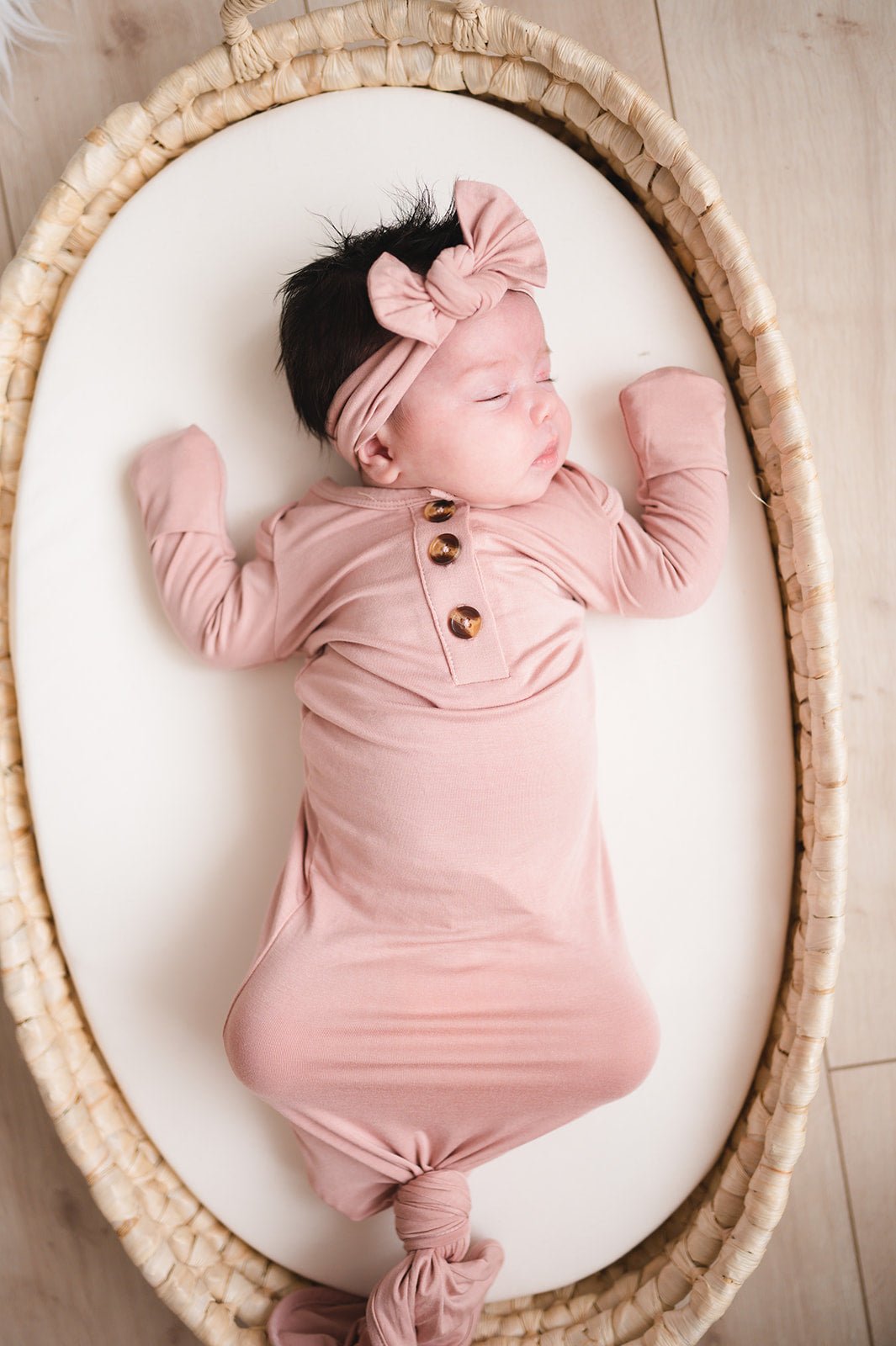 Knotted Baby Gown - Dusty Pink - Knotted Gowns