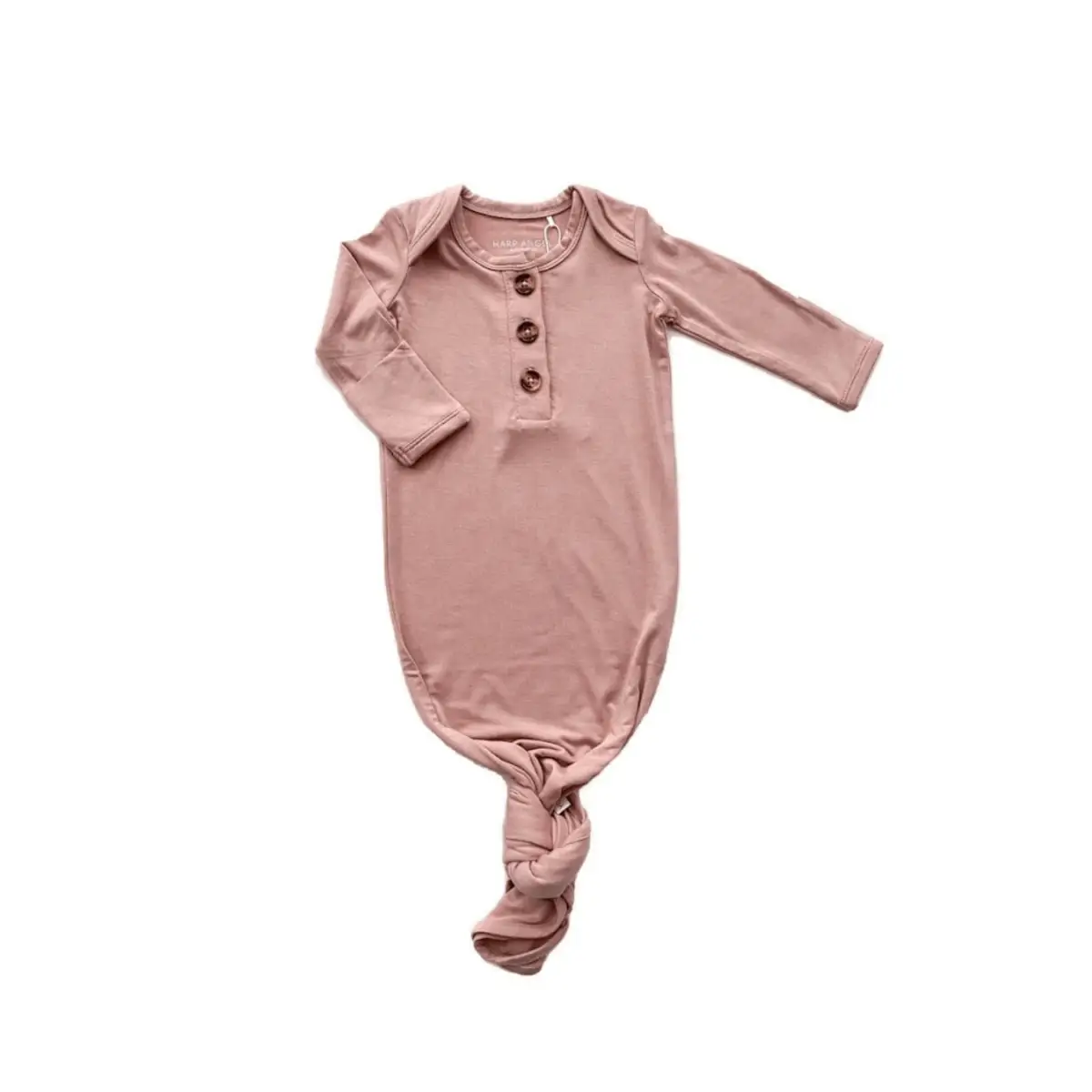 Knotted Baby Gown - Dusty Pink - Harp Angel Boutique