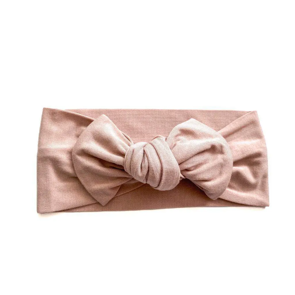Knotted Baby Gown - Dusty Pink - Harp Angel Boutique