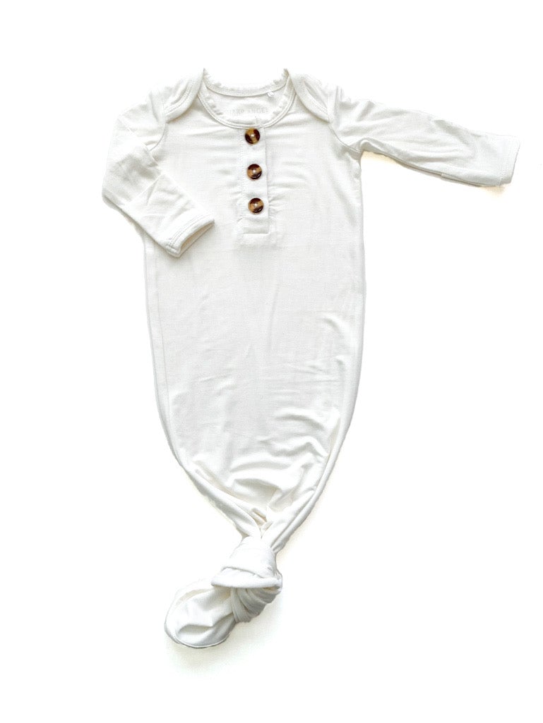 Knotted Baby Gown - White - Gown Only - Harp Angel Boutique