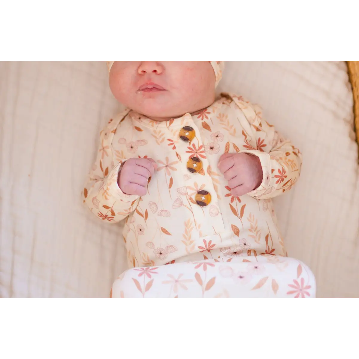 Knotted Baby Gown - Wildflower - Harp Angel Boutique