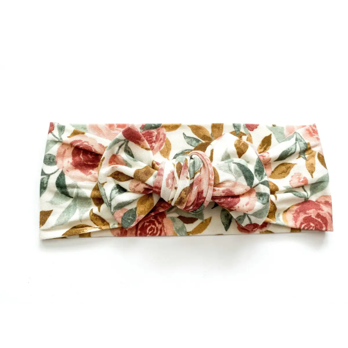 Knotted Headband - Dusty Pink Floral - Harp Angel Boutique