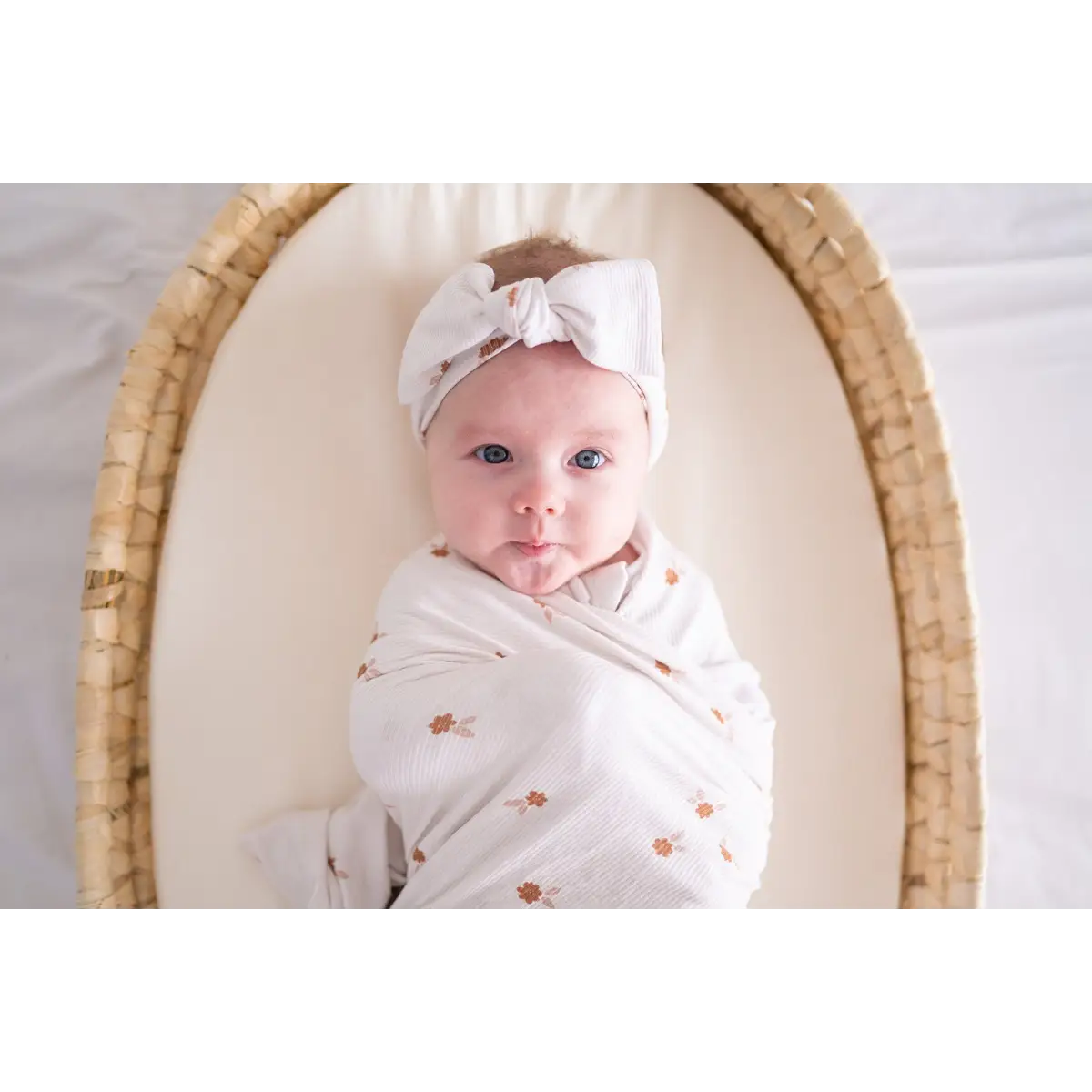 Knotted Headband - Fleur Ribbed - Harp Angel Boutique