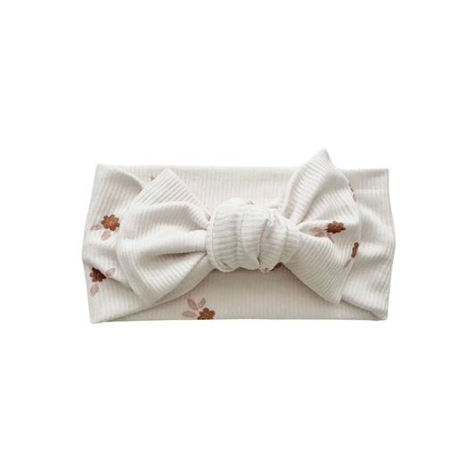 Knotted Headband - Fleur Ribbed - Harp Angel Boutique