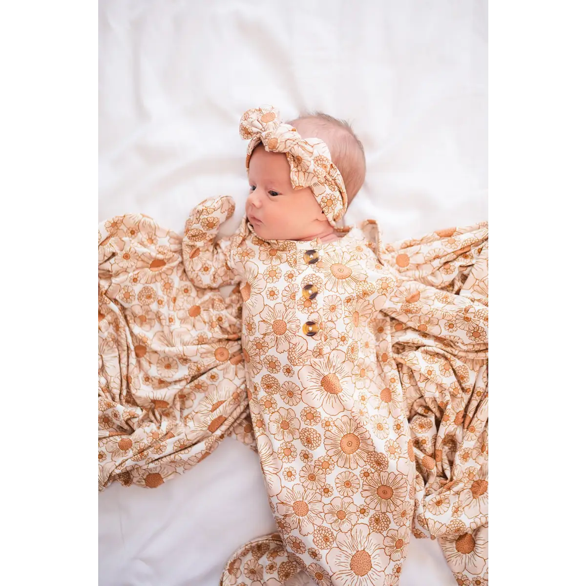 Knotted Headband - Flower Garden - Harp Angel Boutique