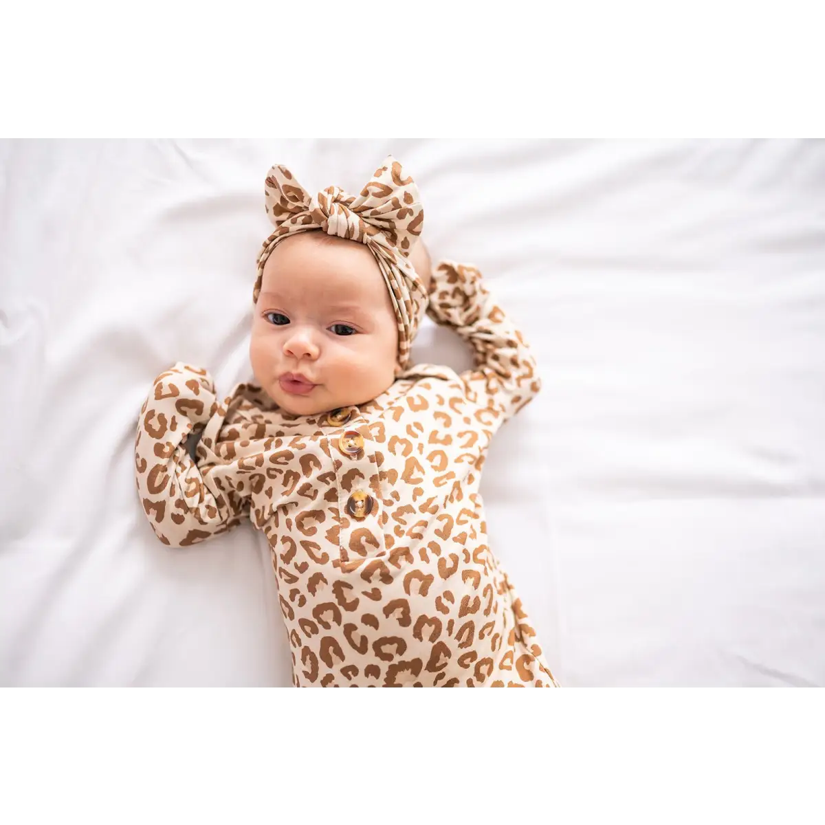 Knotted Headband - Leopard - Harp Angel Boutique