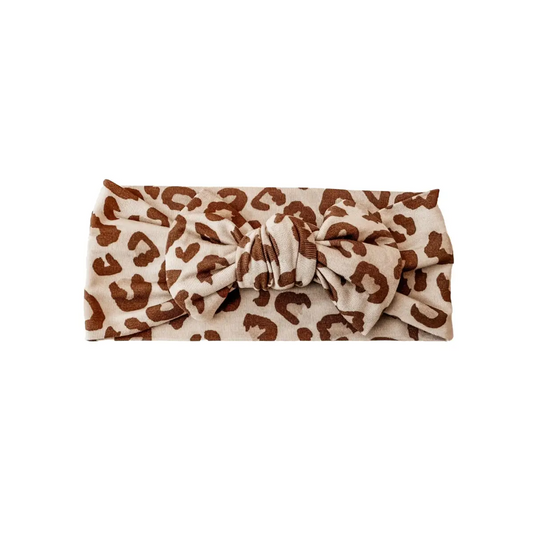 Knotted Headband - Leopard - Harp Angel Boutique