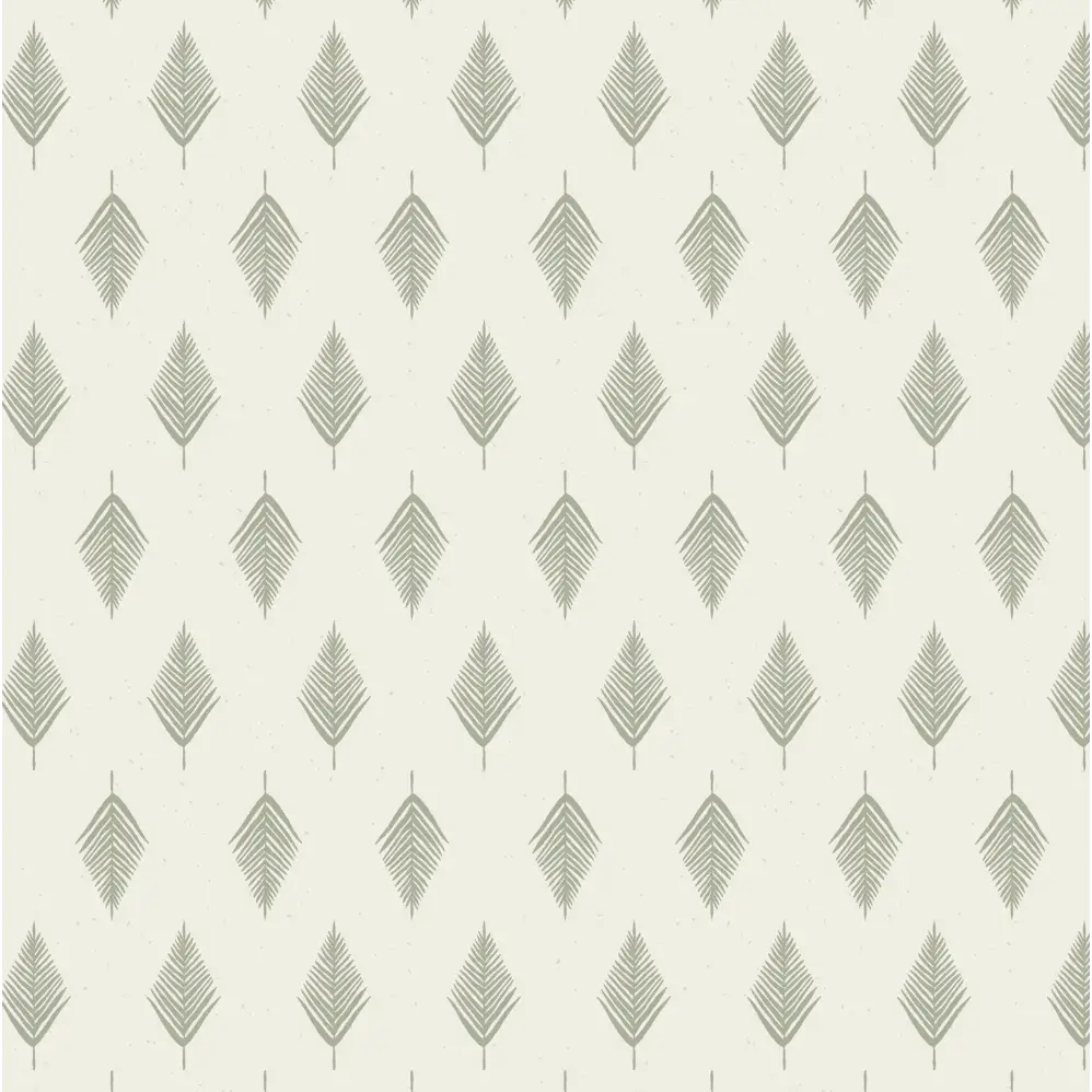 Koa Wallpaper - Palm Branch - by CoastL Studio - Sample 1 foot by 1 foot / Sage - Loomwell Home Goods