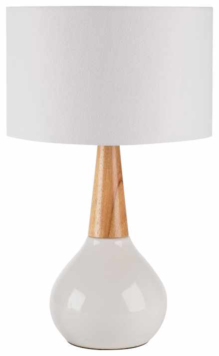 Lampe de table en céramique blanche Baugo