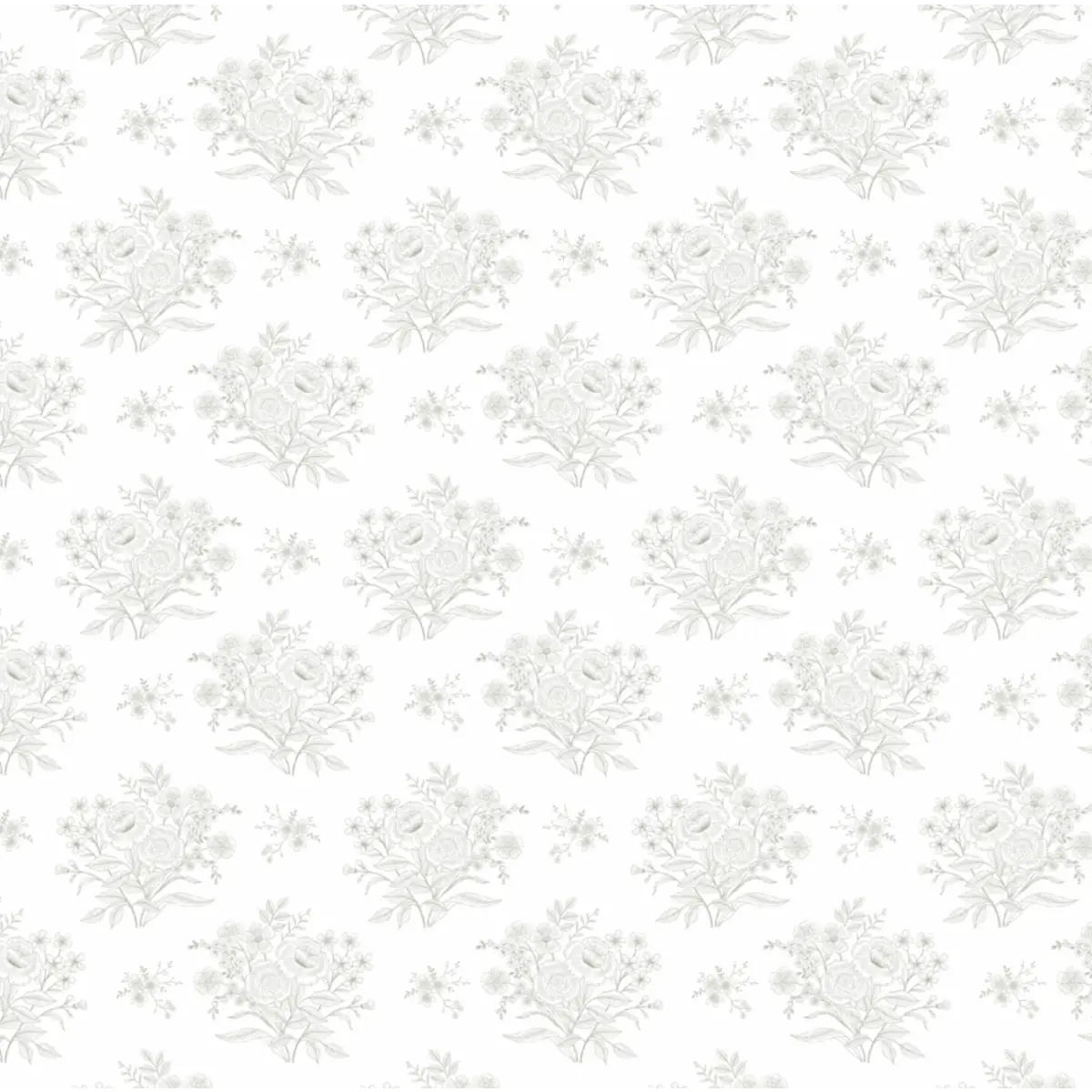 Kylia Wallpaper - Subtle Bouquets - by Gooseberry Moon - Sample 1 foot by 1 foot / Green - Loomwell Home Goods
