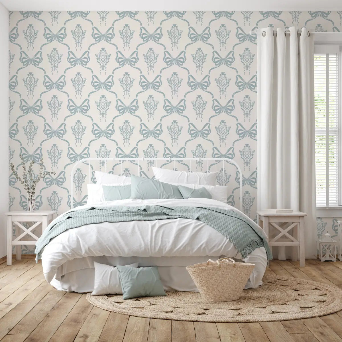 Lacey Wallpaper - Bows and Bouquets - by The Beau Studio - Loomwell Home Goods