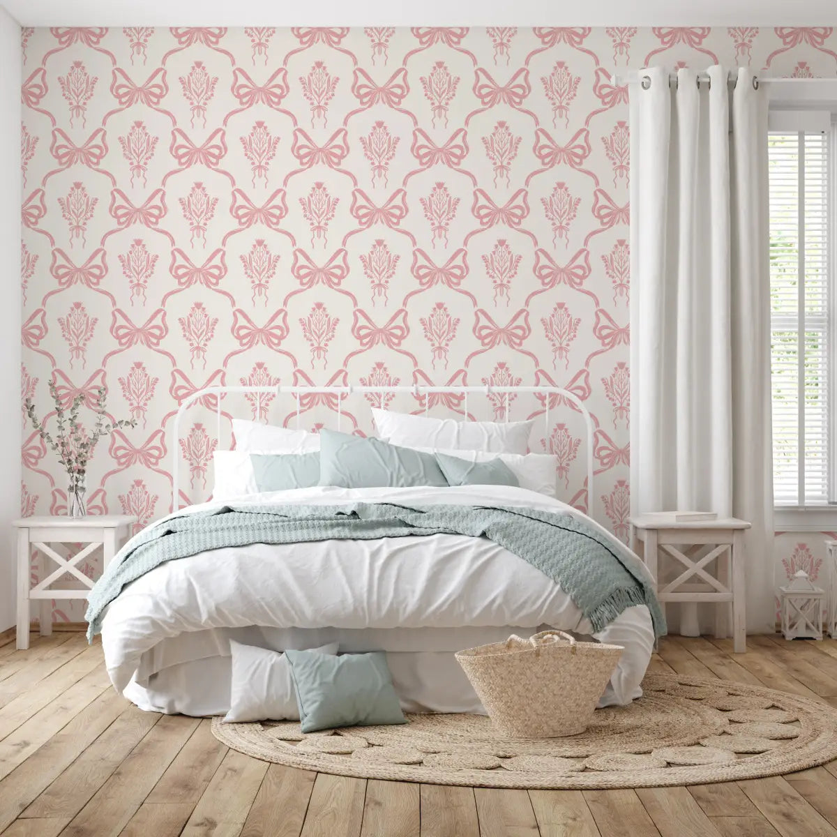 Lacey Wallpaper - Bows and Bouquets - by The Beau Studio - Loomwell Home Goods