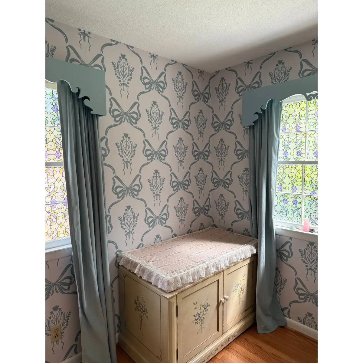 Lacey Wallpaper - Bows and Bouquets - by The Beau Studio - Loomwell Home Goods