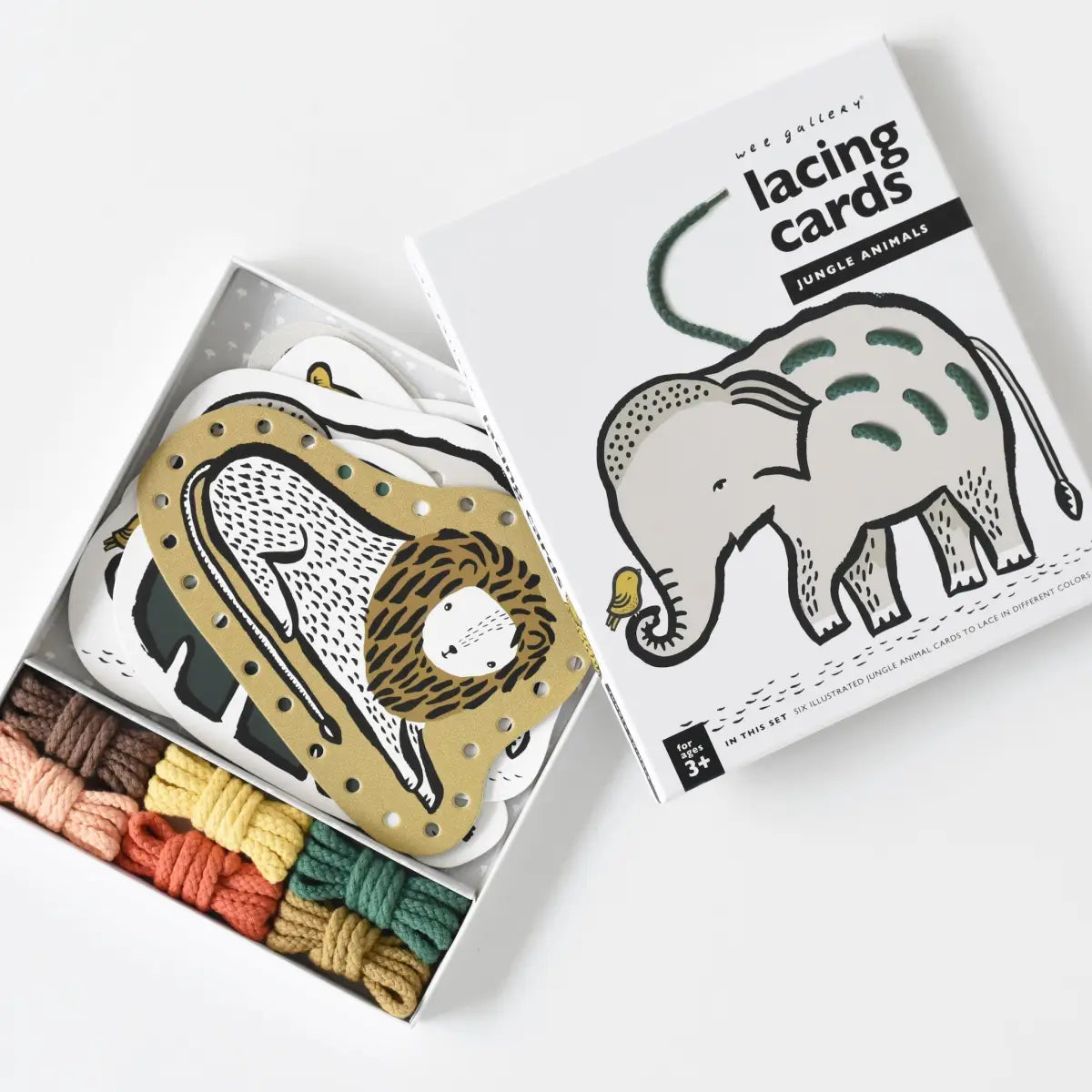 Lacing Cards - Jungle Animals - Wee Gallery