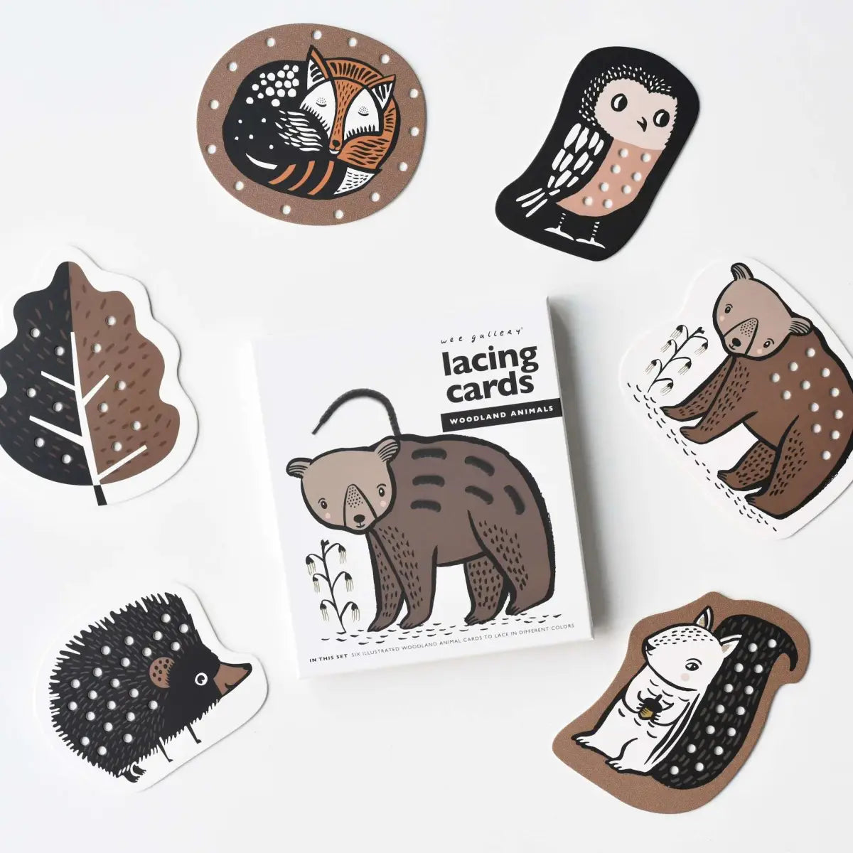 Lacing Cards - Woodland Animals - Wee Gallery