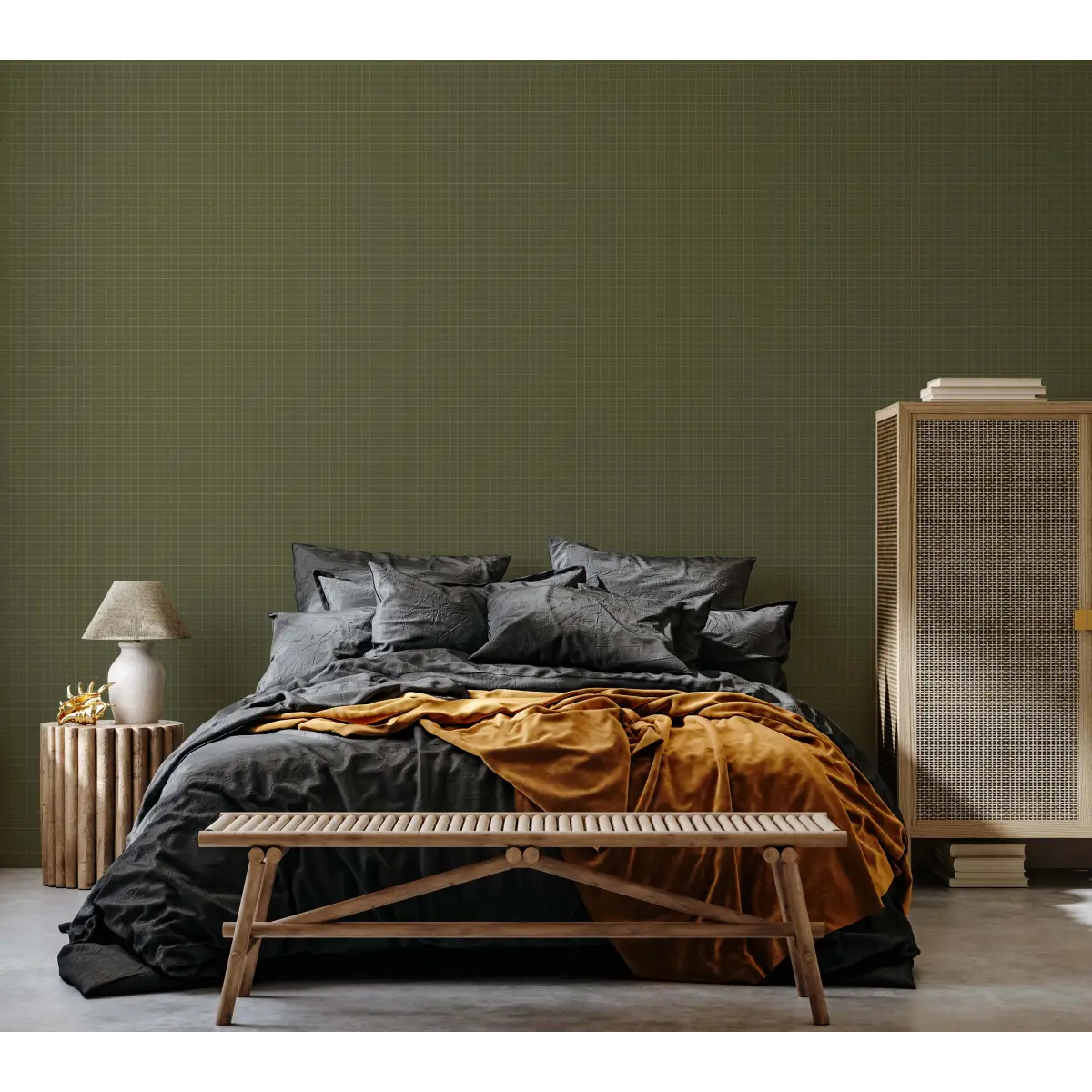 Laken Wallpaper - Hand Drawn Check - by Cassandra Zaniboni - Loomwell Home Goods