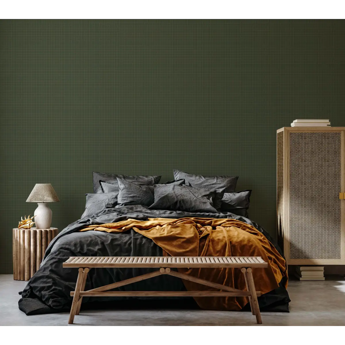 Laken Wallpaper - Hand Drawn Check - by Cassandra Zaniboni - Loomwell Home Goods