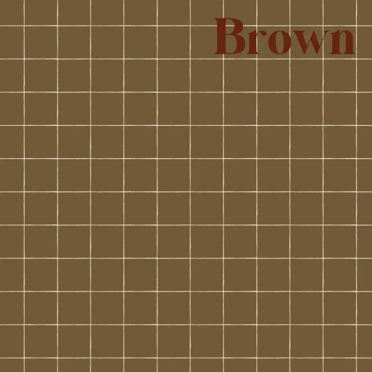 Laken Wallpaper - Hand Drawn Check - by Cassandra Zaniboni - Sample 1 foot by 1 foot / Brown - Loomwell Home Goods
