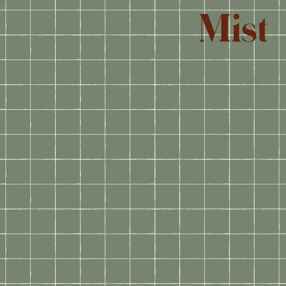 Laken Wallpaper - Hand Drawn Check - by Cassandra Zaniboni - Sample 1 foot by 1 foot / Mist - Loomwell Home Goods