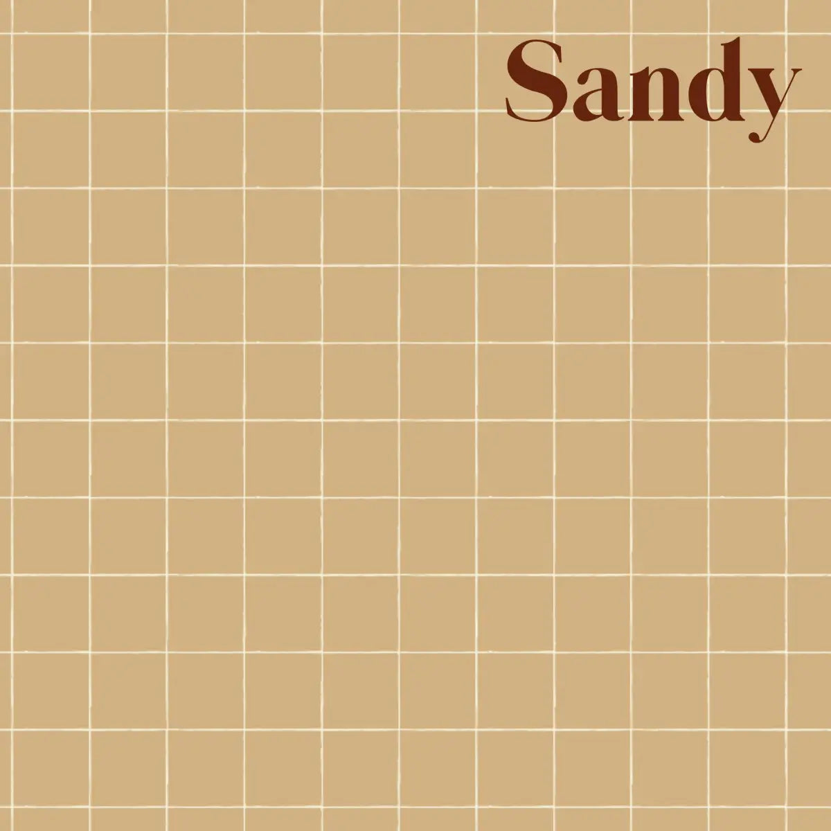 Laken Wallpaper - Hand Drawn Check - by Cassandra Zaniboni - Sample 1 foot by 1 foot / Sandy - Loomwell Home Goods