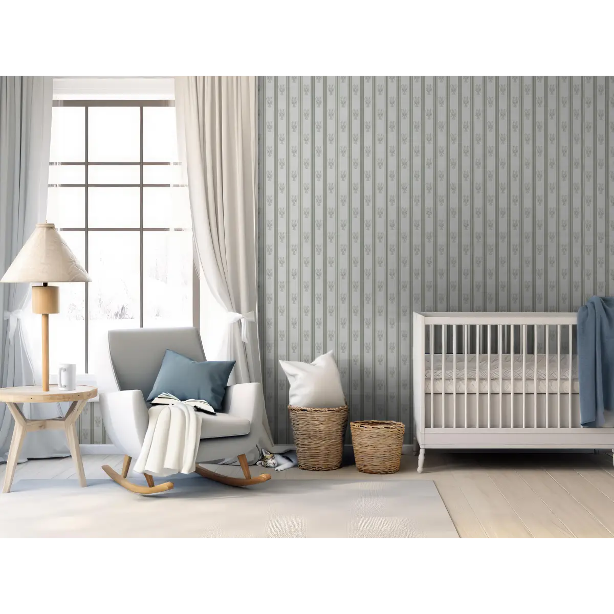 Landon Wallpaper - Lobster Cottage Stripe - by Studio Stephie - Loomwell Home Goods