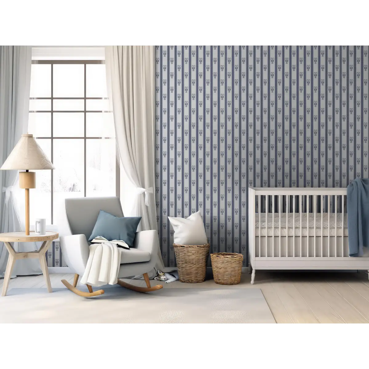 Landon Wallpaper - Lobster Cottage Stripe - by Studio Stephie - Loomwell Home Goods