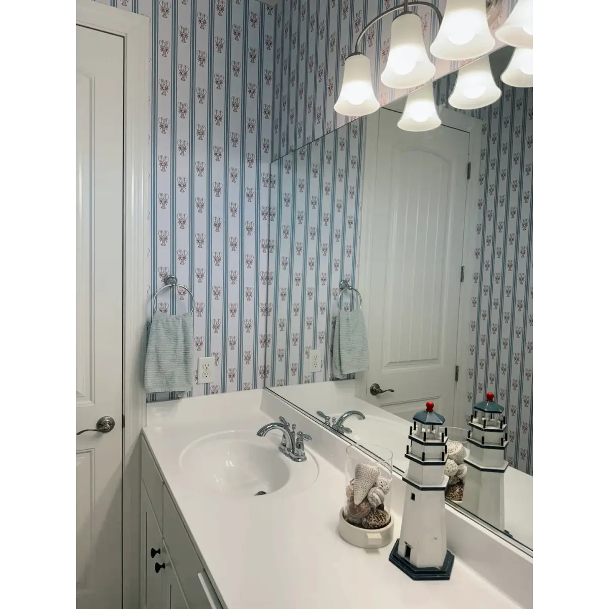 Landon Wallpaper - Lobster Cottage Stripe - by Studio Stephie - Loomwell Home Goods