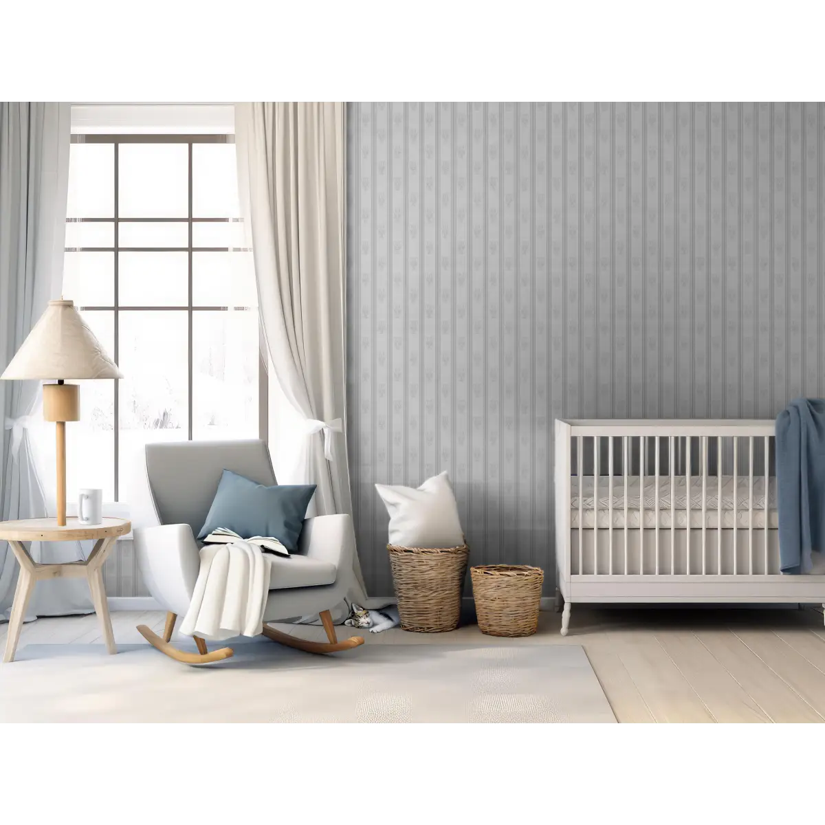 Landon Wallpaper - Lobster Cottage Stripe - by Studio Stephie - Loomwell Home Goods