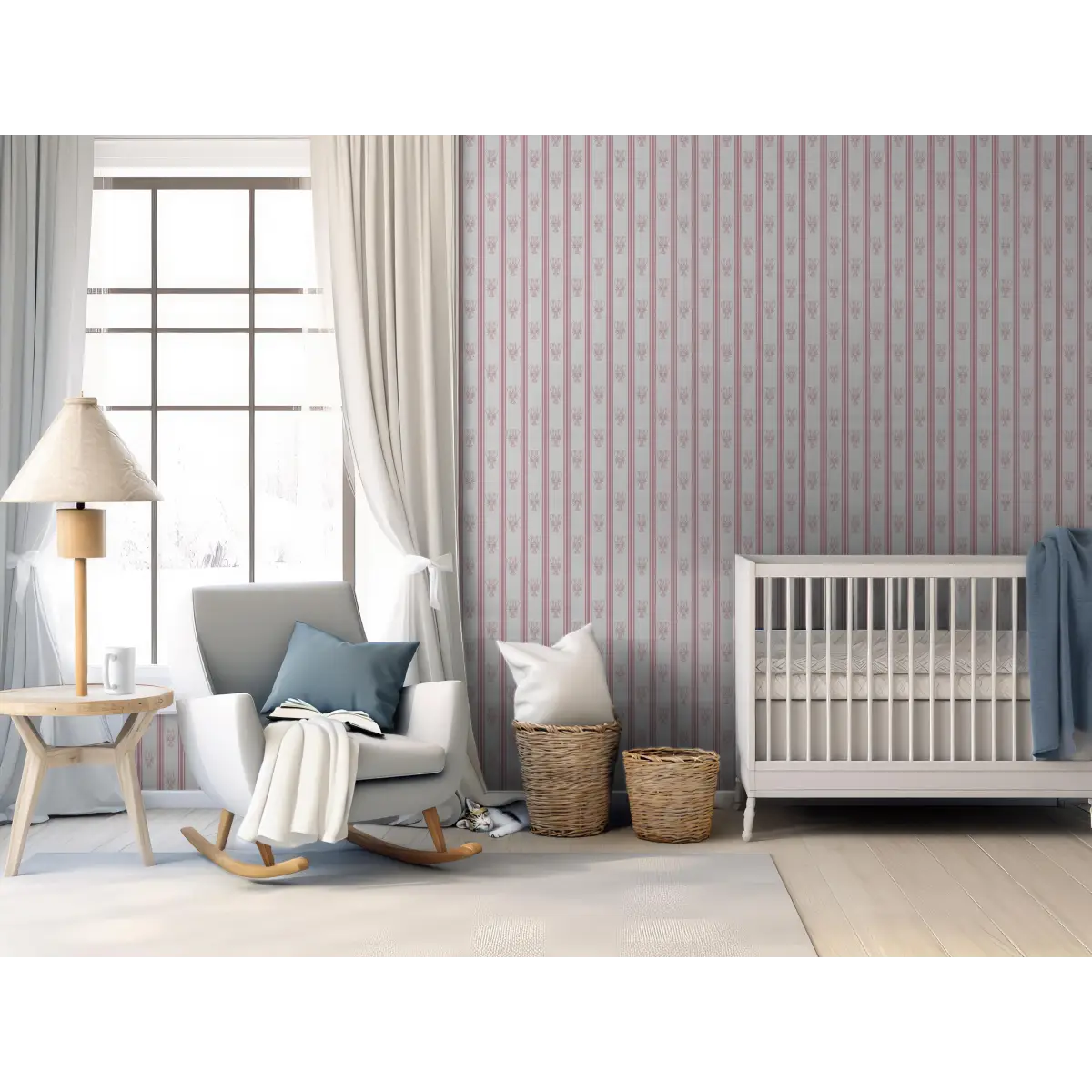 Landon Wallpaper - Lobster Cottage Stripe - by Studio Stephie - Loomwell Home Goods