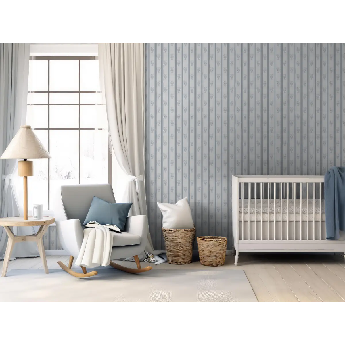 Landon Wallpaper - Lobster Cottage Stripe - by Studio Stephie - Loomwell Home Goods
