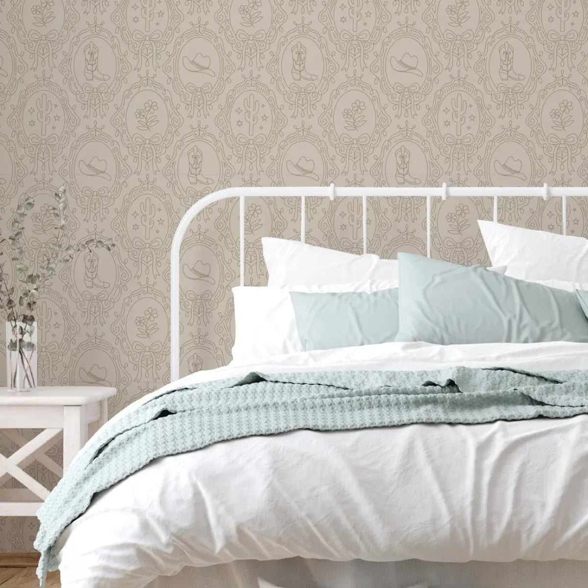 Laramie Wallpaper - Cowgirl Portraits - by Danielle Chandler Design - Loomwell Home Goods